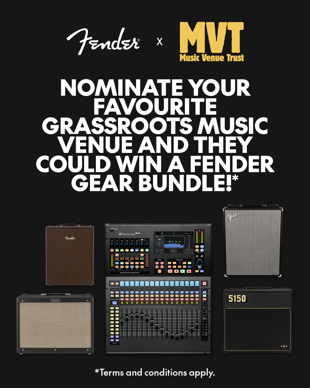 Music Venue Trust e Fender lançam campanha para premiar casas de shows locais no Reino Unido