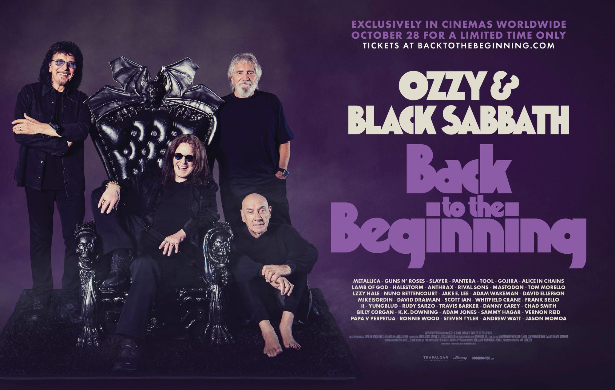 Show final de Ozzy Osbourne com Black Sabbath vira filme de cinema mundial