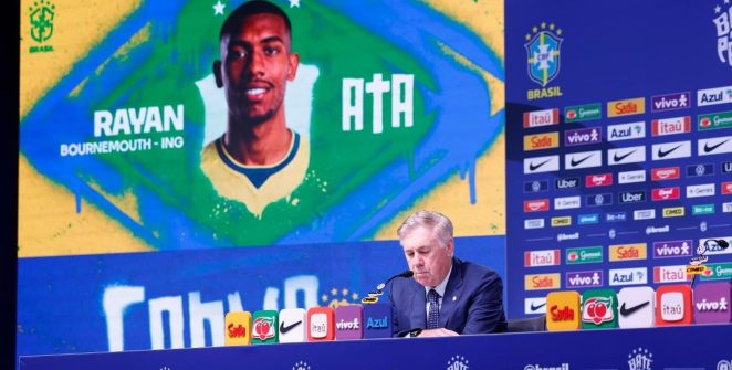 Ancelotti convoca 26 jogadores para amistosos e inicia renovação da seleção brasileira