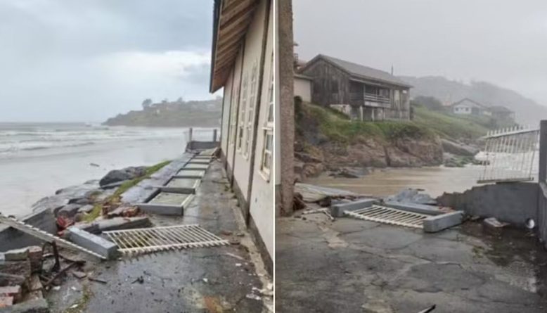 Meteotsunami atinge litoral de Santa Catarina e arrasta equipamentos de pesca