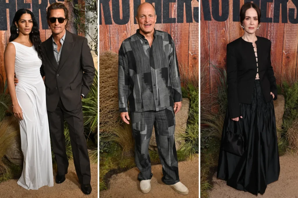 Premiere de Brothers reúne Matthew McConaughey, Woody Harrelson e Sarah Paulson em Los Angeles