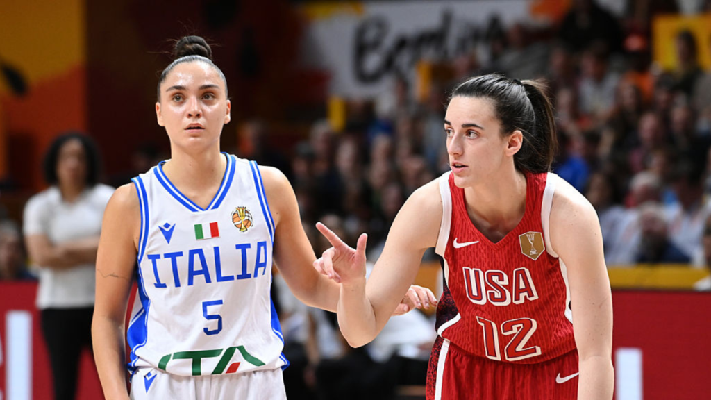 Caitlin Clark #12 of the USA Basketball Women