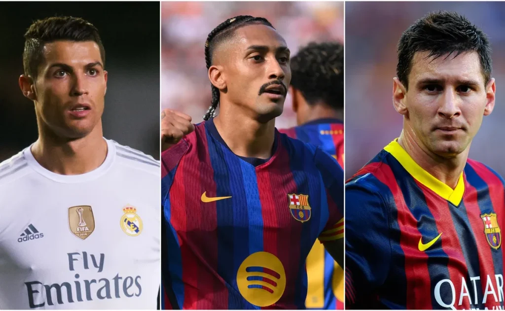 Raphinha supera marca de Cristiano Ronaldo e iguala recorde de Messi no Barcelona