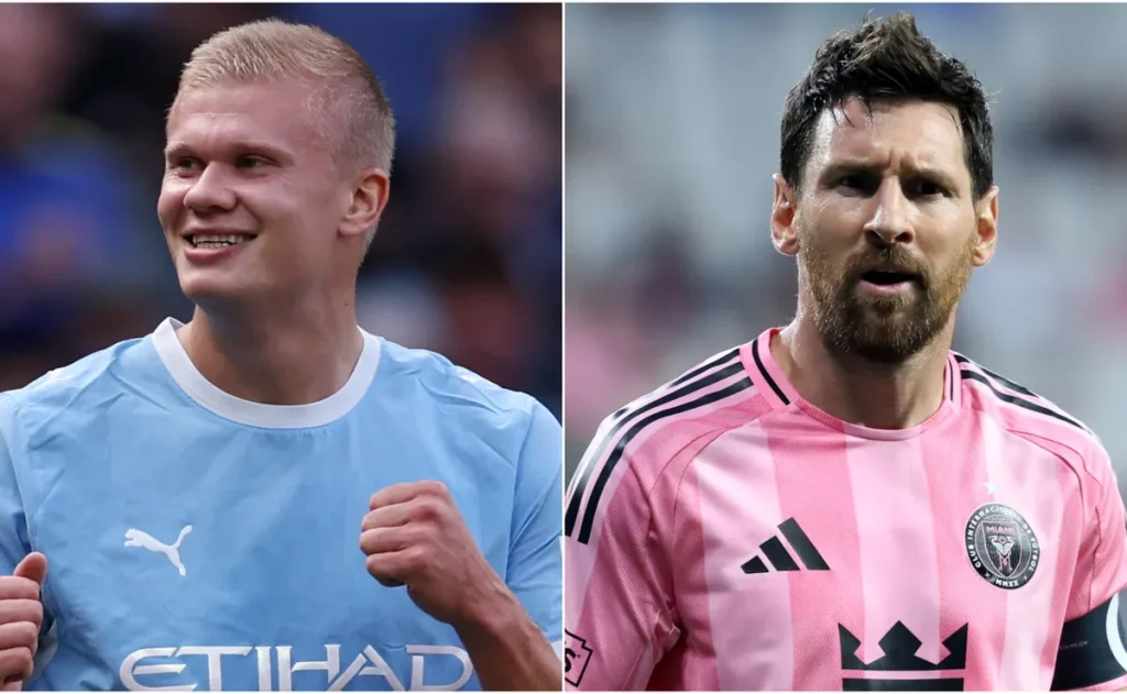 Haaland chega a 300 gols na carreira, mas Messi segue como mais rápido a atingir a marca