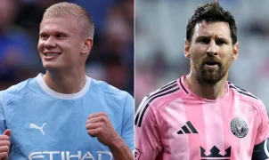 Haaland chega a 300 gols na carreira, mas Messi segue como mais rápido a atingir a marca