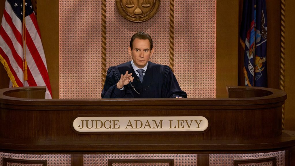 Judge Adam Levy on the set of his show,
