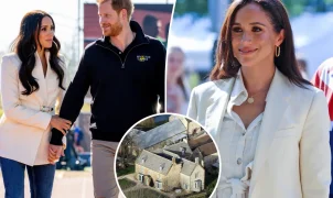 Meghan Markle é vista no Reino Unido pela primeira vez após mudança com Harry