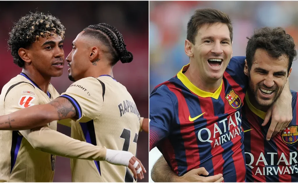 Raphinha e Yamal superam marca de Messi e Fàbregas no Barcelona e impulsionam arranque histórico