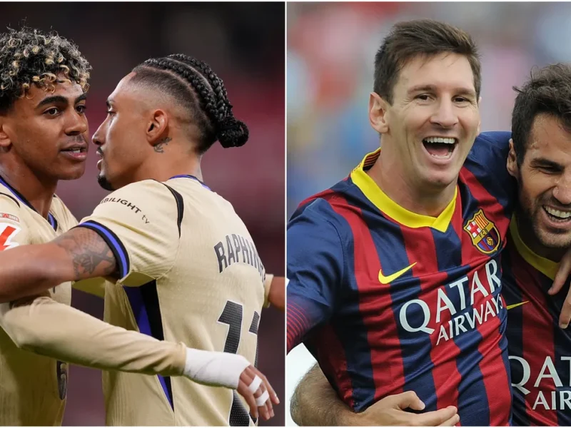 Raphinha e Yamal superam marca de Messi e Fàbregas no Barcelona e impulsionam arranque histórico