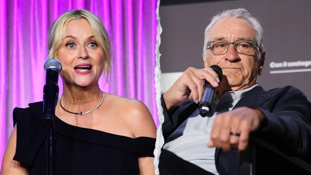 Amy Poehler agradece a Robert De Niro por críticas a Trump e ator se emociona