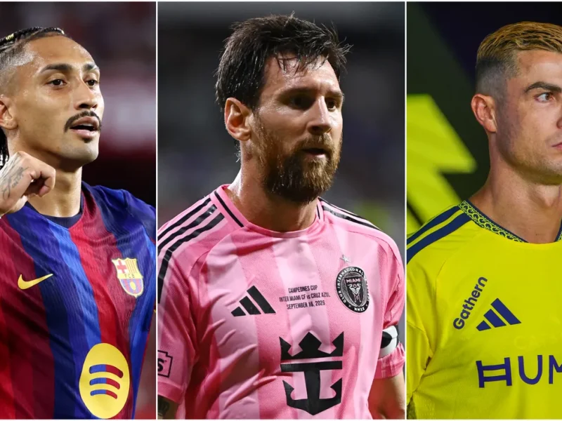 Raphinha iguala marca de Messi e mira recorde de Cristiano Ronaldo na LaLiga