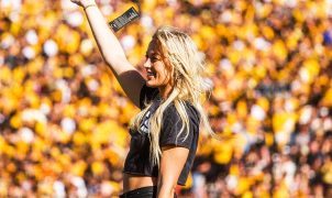 Spicy Sophie Cunningham loves our vets and football season, 380-pound high school TANK & sad Rutgers fireworks
