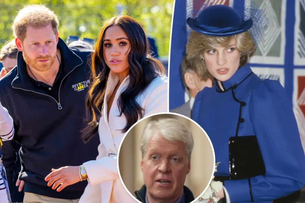 Charles Spencer diz que experiência de Harry e Meghan ecoa o que ocorreu com Diana