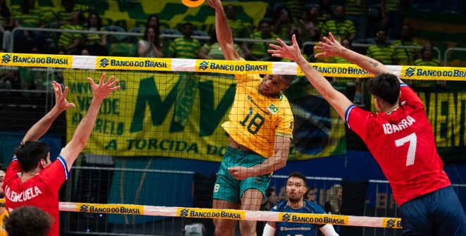Brasil estreia com vitória sobre o Chile no Sul-Americano de vôlei masculino