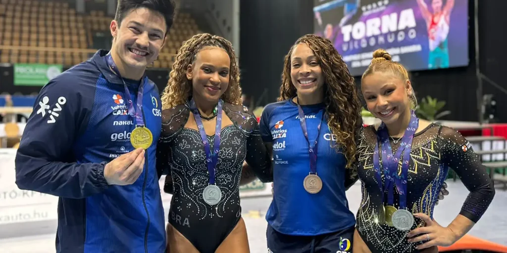 Brasil encerra Copa do Mundo de ginástica na Hungria com seis medalhas