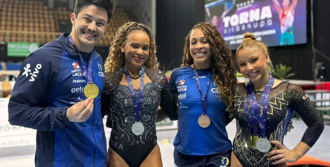 Brasil encerra Copa do Mundo de ginástica na Hungria com seis medalhas
