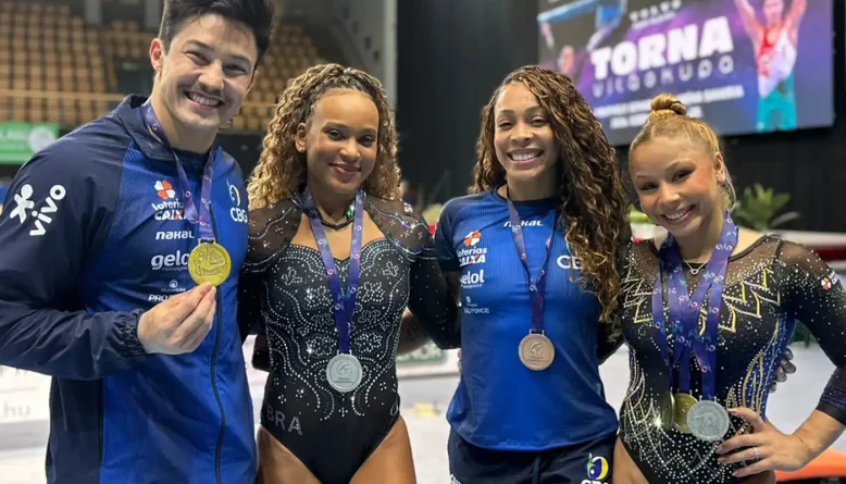 Brasil encerra Copa do Mundo de ginástica na Hungria com seis medalhas