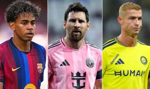 Lamine Yamal supera marcas de Cristiano Ronaldo e Messi ao marcar falta na Champions