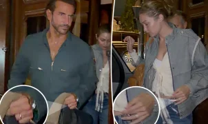 Bradley Cooper e Gigi Hadid aparecem com alianças em Paris