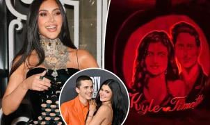 Kim Kardashian erra nome de Timothée Chalamet em retrato de abóbora de Kylie Jenner