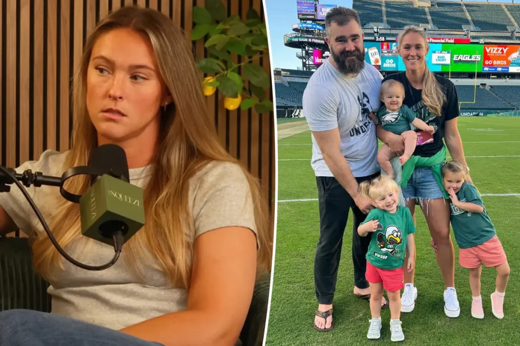 Kylie Kelce rebate críticas sobre exposição das filhas: explorar não é o que fazemos