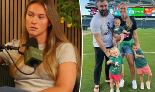 Kylie Kelce rebate críticas sobre exposição das filhas: explorar não é o que fazemos