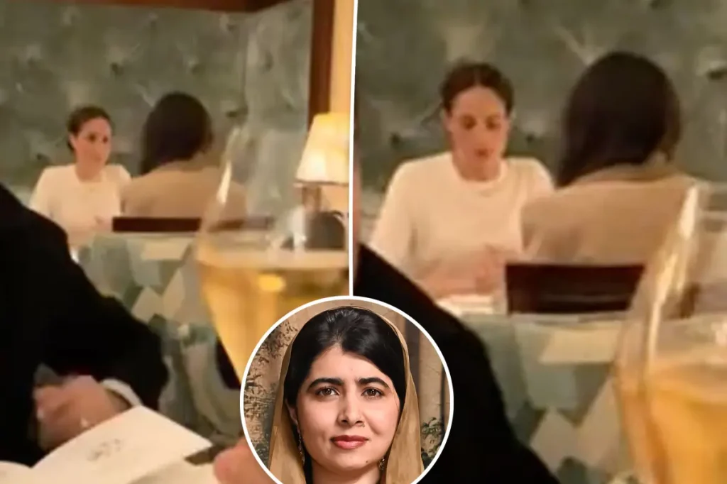 Meghan Markle e Malala Yousafzai jantam juntas em Londres