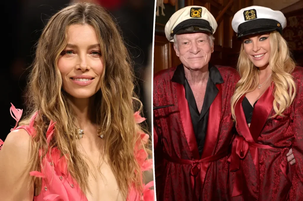 Crystal Hefner pede que Jessica Biel repense papel como esposa de Hugh Hefner em filme sobre a Playboy