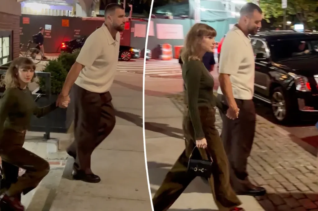Taylor Swift e Travis Kelce aparecem juntos em Nova York após aniversário do jogador