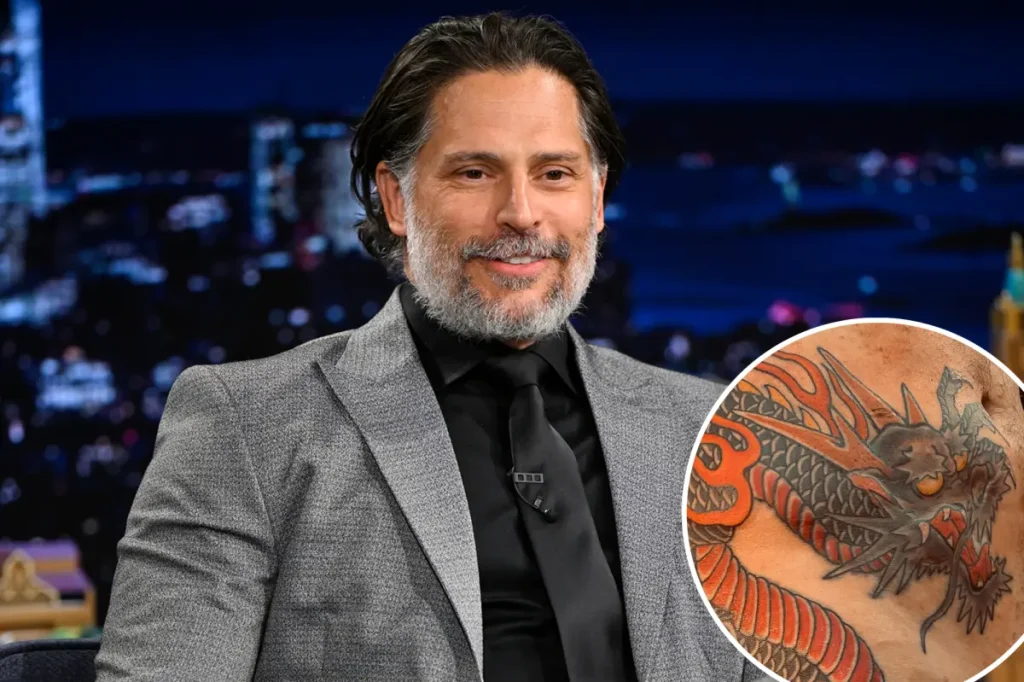 Joe Manganiello cobre cicatrizes de cirurgia com tatuagem de dragão de quase um metro