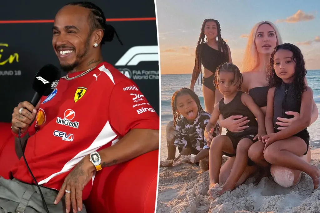 Lewis Hamilton fala sobre convivência com os quatro filhos de Kim Kardashian