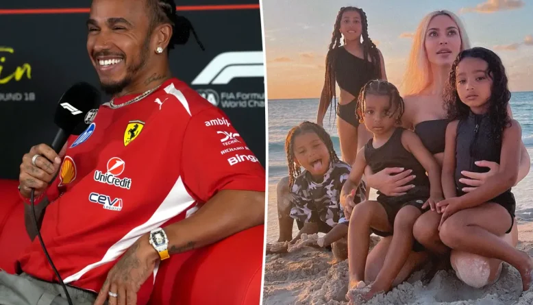 Lewis Hamilton fala sobre convivência com os quatro filhos de Kim Kardashian