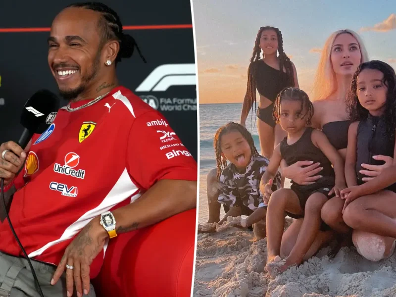 Lewis Hamilton fala sobre convivência com os quatro filhos de Kim Kardashian