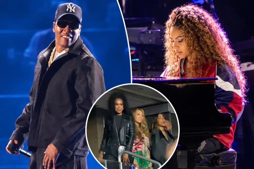 Blue Ivy sobe ao palco com Jay-Z em show em Los Angeles