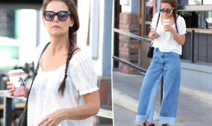 Sapatilha Mary Jane de Katie Holmes vira aposta para o outono e custa menos de US$ 100