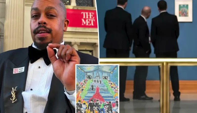 Artista pendura obra sem autorização no Metropolitan Museum em crítica ao Met Gala