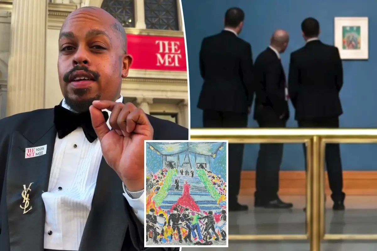 Artista pendura obra sem autorização no Metropolitan Museum em crítica ao Met Gala