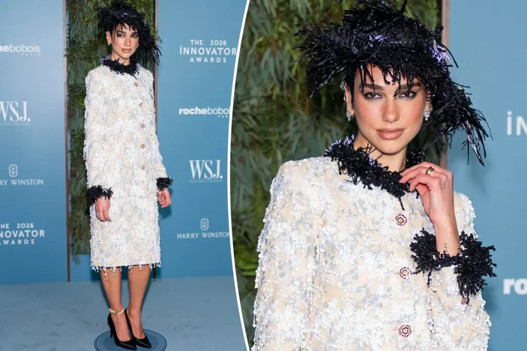 Traje de alta-costura de Dua Lipa vira debate nas redes: parece vovó