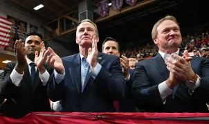Jon Gruden fires up Trump rally crowd in Ohio as if delivering a locker room speech then delivers endorsement