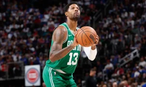 Boston Celtics' Paul George hit with flopping fine after 38-point debut ends in collapse
