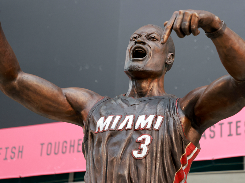 Miami Heat unveil 'enhanced' Dwyane Wade statue after original sculpture went viral for wrong reasons