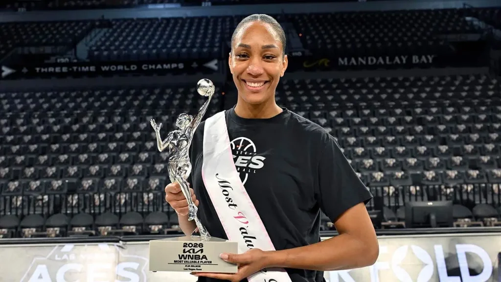 Aja Wilson se torna primeira jogadora a vencer cinco MVPs da WNBA e conquista tricampeonato consecutivo do prêmio