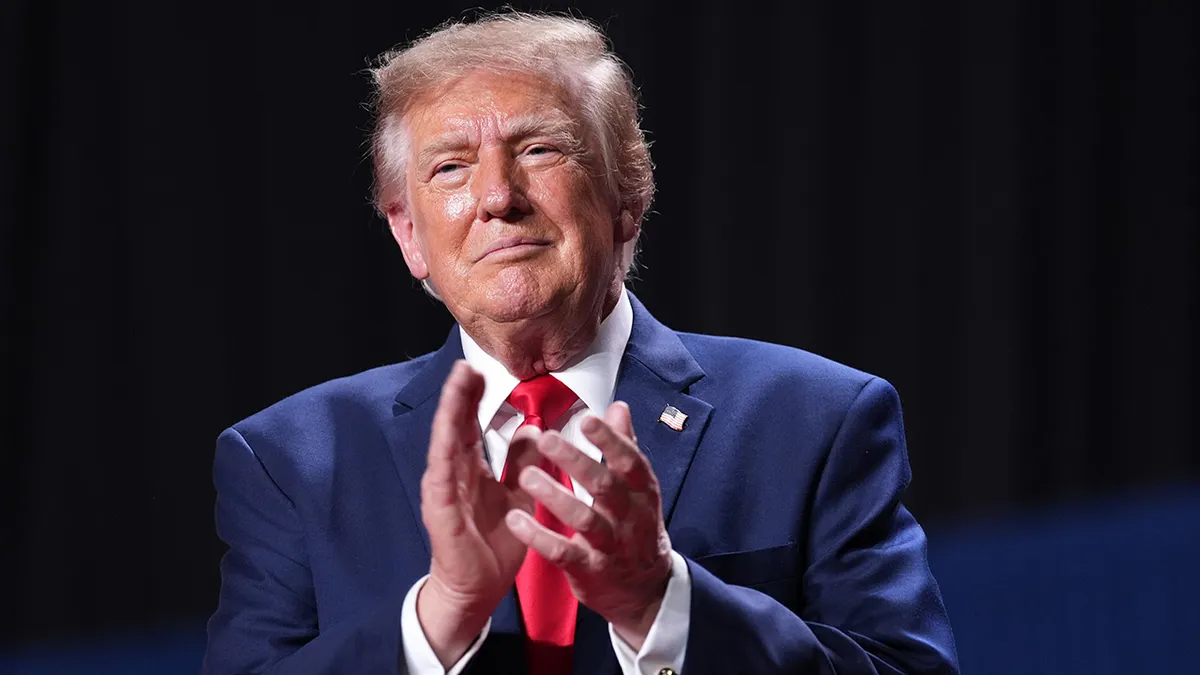 President Donald Trump at rally in Texas