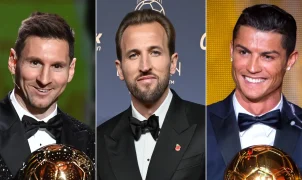 Kane conquista primeira Bola de Ouro aos 33 anos, uma década depois de Messi e Ronaldo