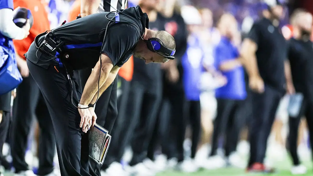 Billy Napier reacts on the sideline during the Florida Gators football game against Mississippi State.