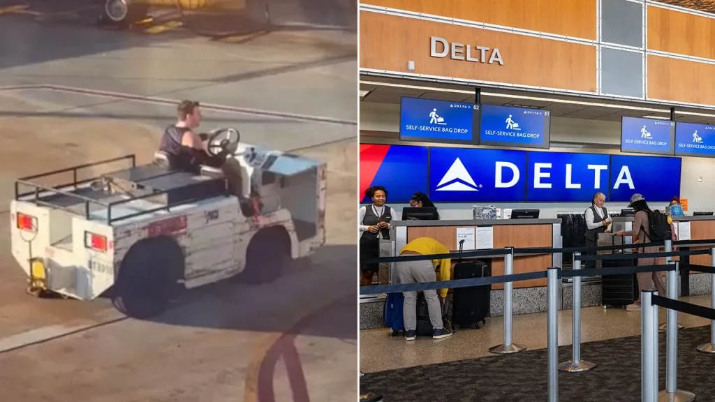 Homem invade pátio do aeroporto John Wayne, rouba trator de bagagens e é preso na Califórnia