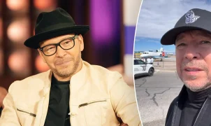 Donnie Wahlberg credits pilots after private jet skids off Las Vegas runway