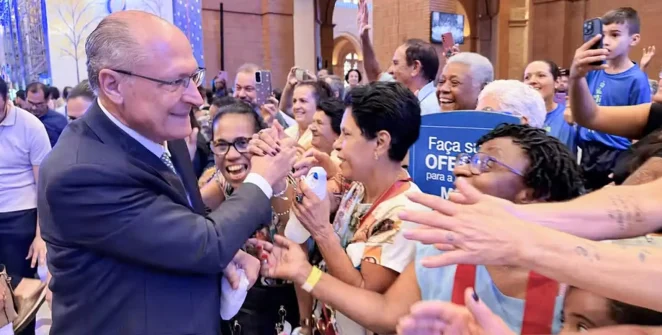 Alckmin defende isenção da Justiça Eleitoral e liberdade religiosa em Aparecida