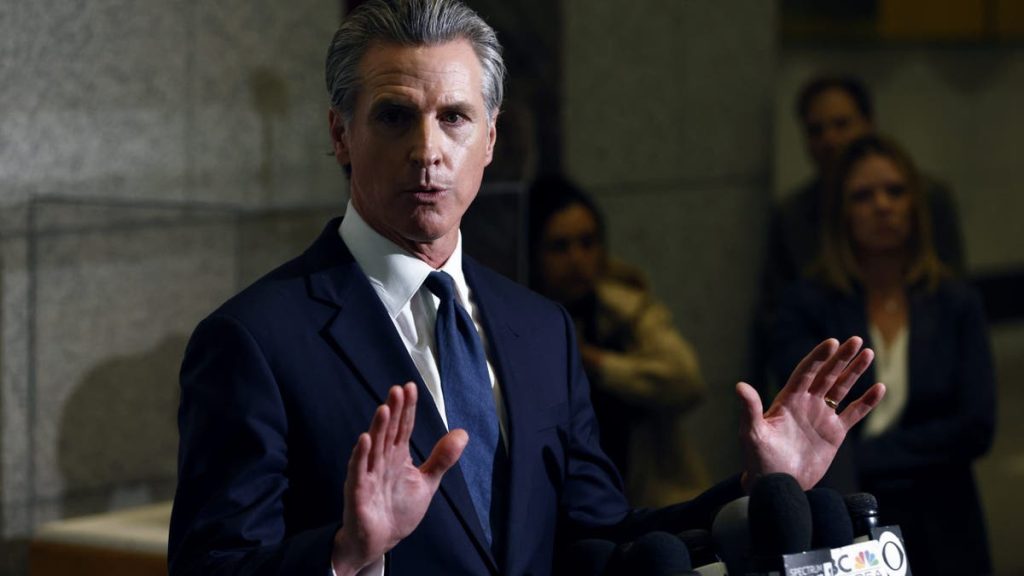 Gov. Gavin Newsom speaks on June 12.
