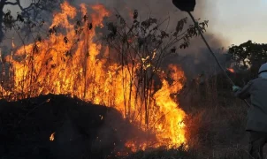 Fumaça de queimadas e incêndio em área de resíduos volta a encobrir Manaus